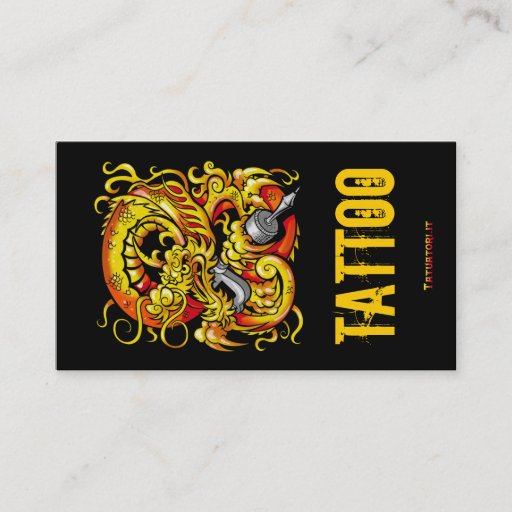 Customizable Tattooer Dragon Business Cards