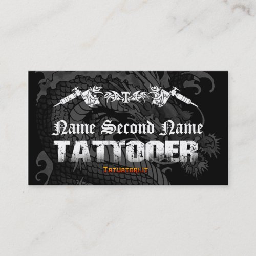 Tattooer Japanese Dragon Business Card