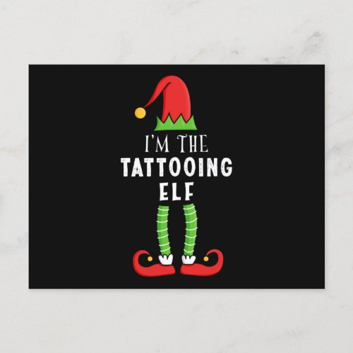 Tattooing Elf Christmas Matching Family Gift Postcard
