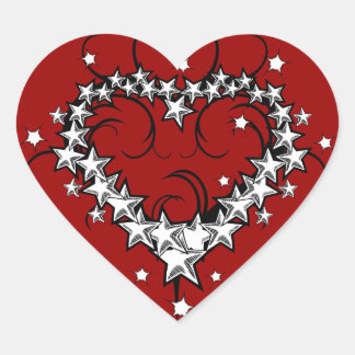 tattoos_008(1) BLACK WHITE RED LOVE HEART TATTOO Sticker