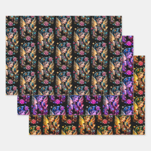 Tattoos And Roses 2 Wrapping Paper Sheets
