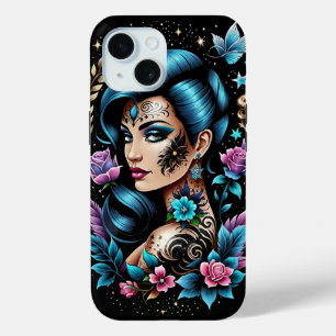 Tattoos And Roses iPhone 15 Case