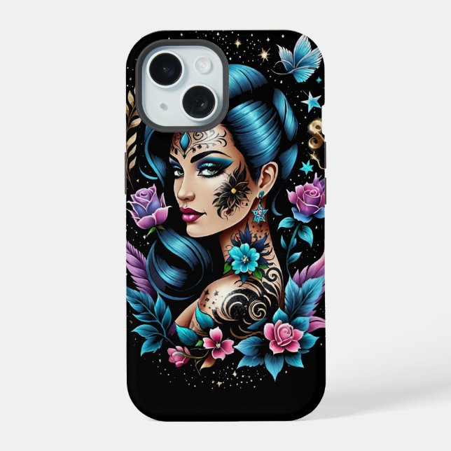 Tattoos And Roses Iphone Case (Back)