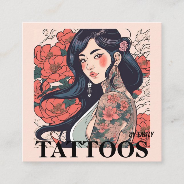 Tattoos Artist Graphic Business Card (Front)