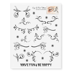 Tattoos for Face & Eyes - black 2