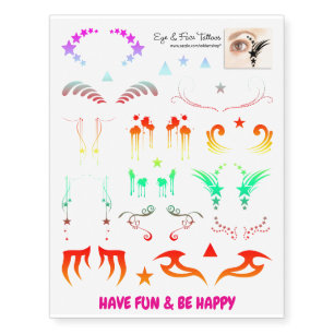 Tattoos for Face & Eyes - colored 1
