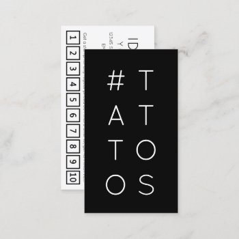 #tattoos Hashtag Loyalty Punch Card by identica at Zazzle