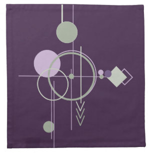 Tattoos Linework Bohemian Purple Green Abstract Cloth Napkin