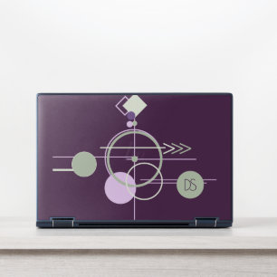 Tattoos Linework Bohemian Purple Green Branding HP Laptop Skin