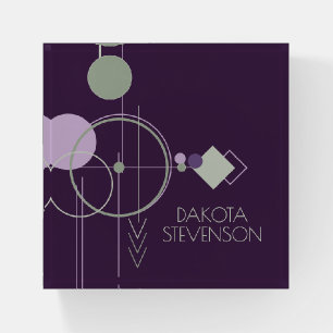 Tattoos Linework Bohemian Purple Green Branding Paperweight