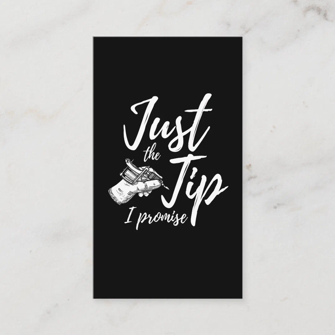 Tattoos Lover Tip Inked Tattoo Artist Business Card
