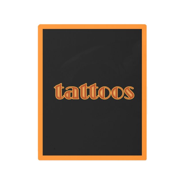 tattoos metal print (Front)