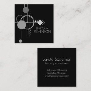 Tattoos Modern Art Deco Black and Gray Branding Calling Card