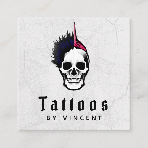 Tattoos Tattoo Master Skull Gothic Social Media Square Business Card