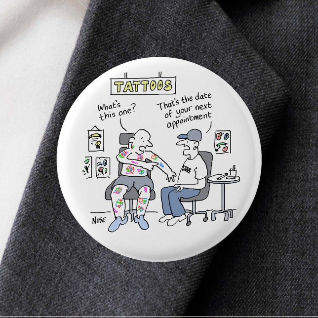 Tattoos Theme Funny Tattooist Button (Creator Uploaded)
