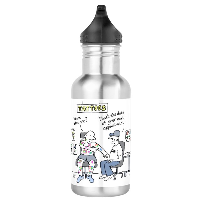 Tattoos Theme Funny Tattooist Stainless Steel Water Bottle (Right)