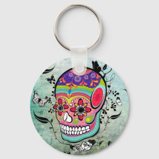 Tatttoo Urban Muerte Day of the Dead Illustration Keychain