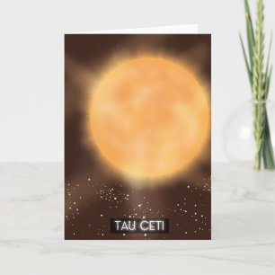 Tau Ceti Space Art poster Holiday Card