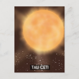 Tau Ceti Space Art poster Postcard