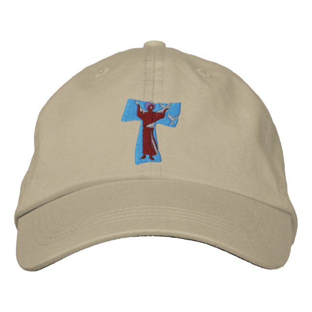 Tau cross st. Francis - Tau e san Francesco Embroidered Baseball Cap (Front)