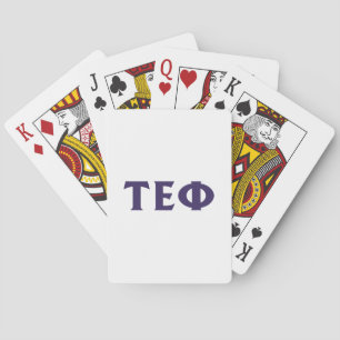 Tau Epsilon Phi Letters Poker Cards