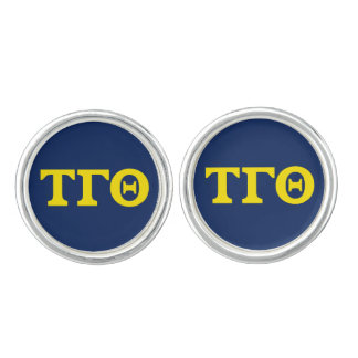 Tau Gamma Theta Cufflinks - Yellow Letters