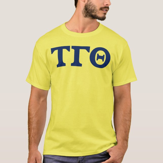 Tau Gamma Theta Letters T-Shirt - Yellow (Front)