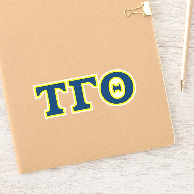 Tau Gamma Theta Vinyl Letters - Color Outlined Sticker (Notebook)