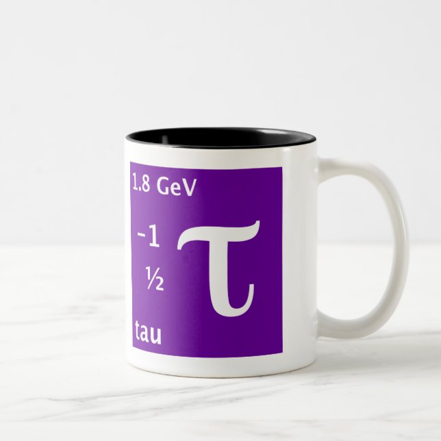 Tau (left handed) Two-Tone coffee mug (Right)