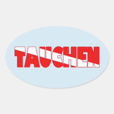 Tauchen (German) Oval Sticker