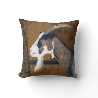 Tauernschecken-Ziege Throw Pillow