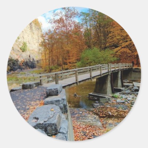 Taughannock Falls State Park Classic Round Sticker