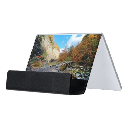 Taughannock Falls State Park Desk Business Card Holder