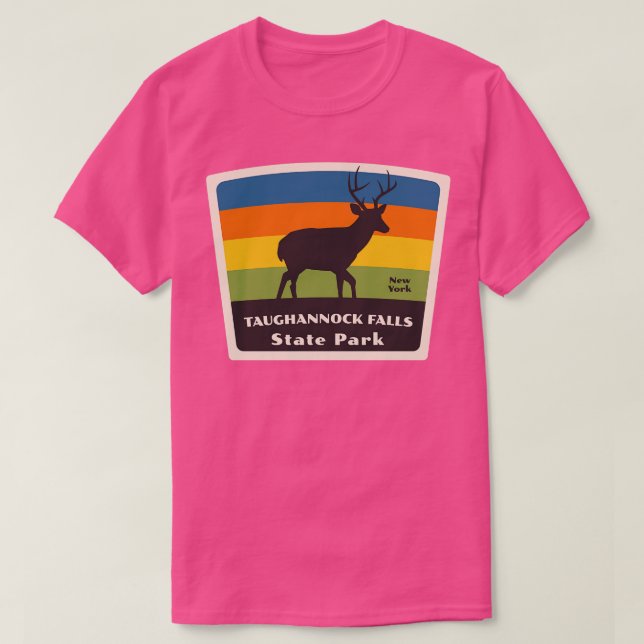 Taughannock Falls State Park New York Roaming Deer T-Shirt (Design Front)