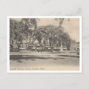 Taunton MA, The Green, 1915 Postcard