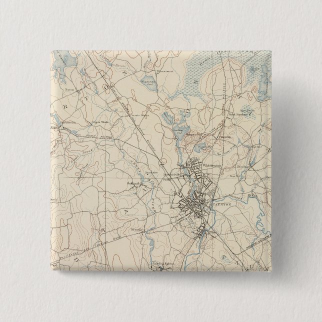 Taunton, Massachusetts Pinback Button (Front)