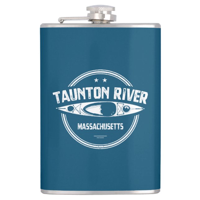 Taunton River Massachusetts Kayaking Flask (Front)
