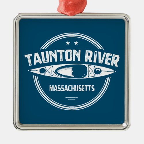 Taunton River Massachusetts Kayaking Metal Ornament