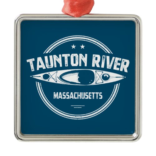 Taunton River Massachusetts Kayaking Metal Ornament