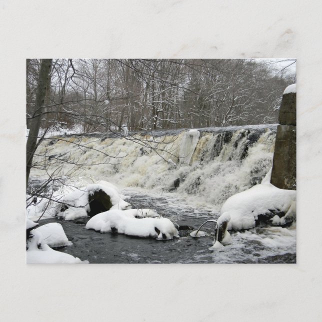 Taunton River Waterfall Postcard (Front)