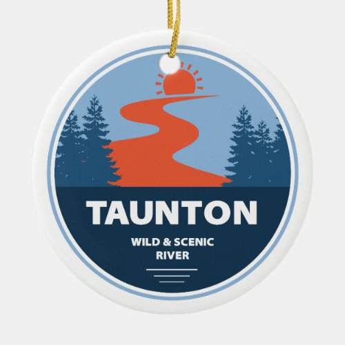 Taunton Wild And Scenic River Massachusetts Ceramic Ornament