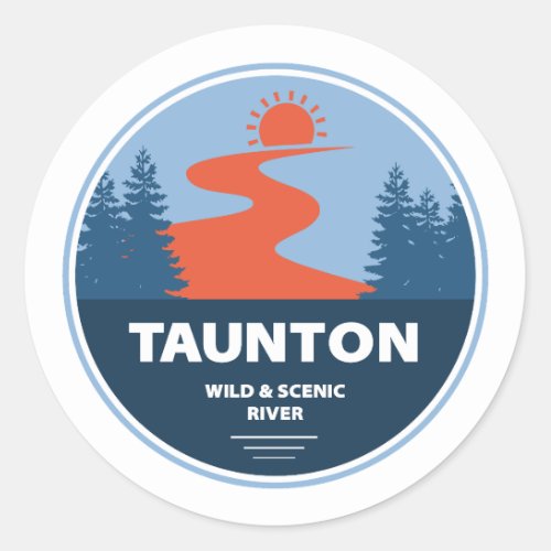 Taunton Wild And Scenic River Massachusetts Classic Round Sticker