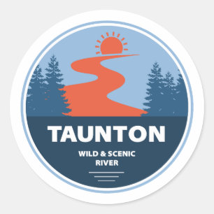 Taunton Wild And Scenic River Massachusetts Classic Round Sticker
