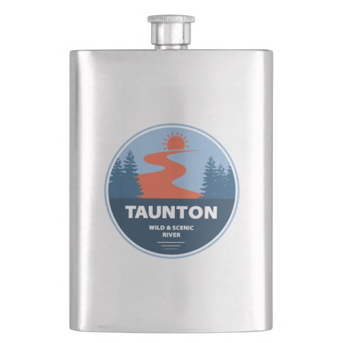 Taunton Wild And Scenic River Massachusetts Flask