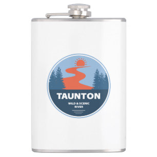 Taunton Wild And Scenic River Massachusetts Flask
