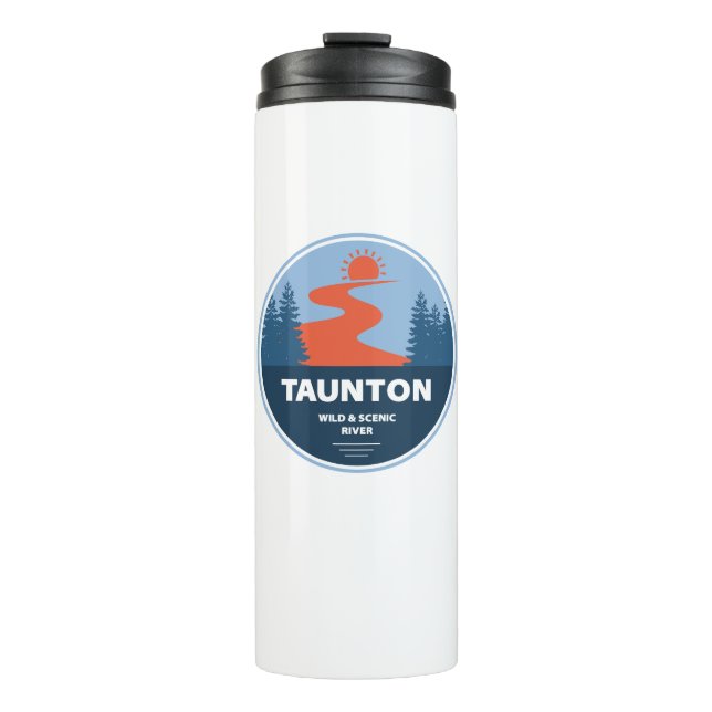 Taunton Wild And Scenic River Massachusetts Thermal Tumbler (Front)