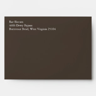 Taupe A7 5x7 Envelopes With Return Address