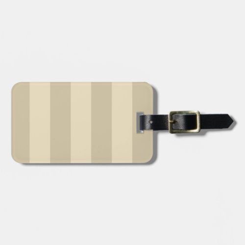 Taupe And Biege Striped Pattern  Luggage Tag