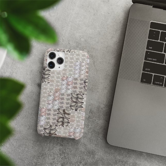 Taupe and Blush Matrix Design Case-Mate iPhone Case (Creator Uploaded)
