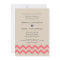 Taupe and Coral Chevron Wedding Invitations
